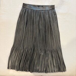 Scotch & Soda Metallic Silver Gray Midi Skirt for Holidays